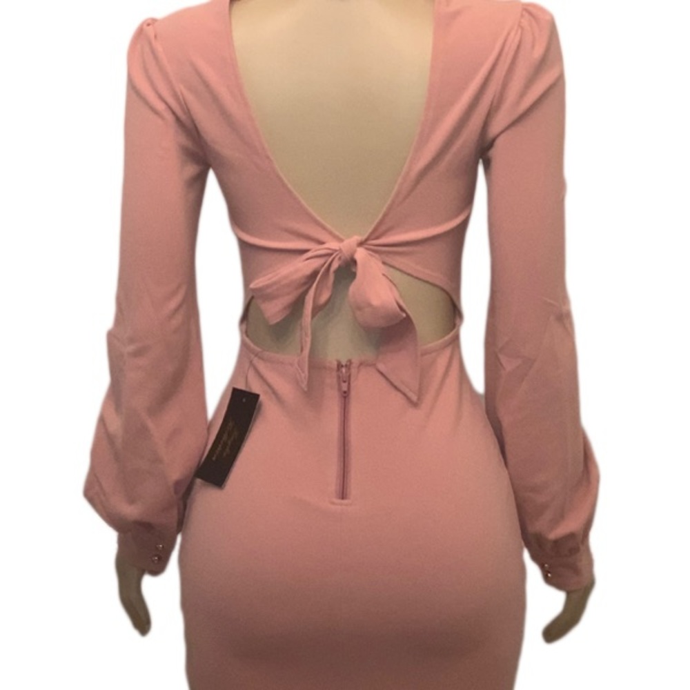 Rose Dress W/ Gold detail - Picture 2 of 2